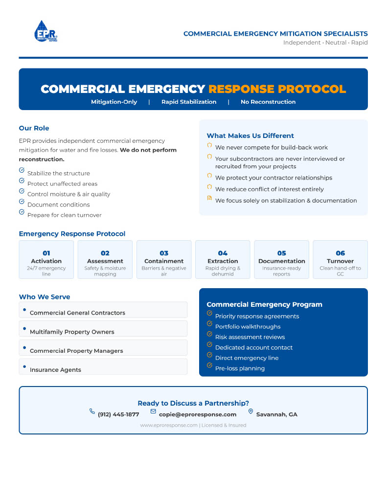 EPR Commercial Emergency Response Brochure